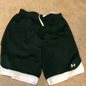 Green soccer shorts